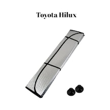Toyota Hilux Uyumlu Ön Cam Güneşlik Perde Balonlu Metalize Alüminyum Katlanabilir Araç Güneşliği 165x85cm Büyük Boy