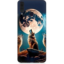General Mobile Gm 10 Uyumlu 3 Kurt Ve Dolunay Desenli Silikon Kılıf