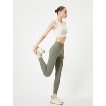 Koton Spor Tayt Standart Bel Dar Kalıp Haki 4sak40160nk Haki