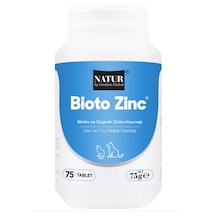 Bioto Zinc 75 Tablet Kedi & Köpek Çinko Ve Biotin Destekli Deri Bakım Vitamini