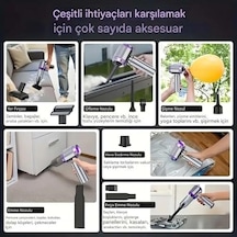 Kablosuz Güçlü Araç Süpürgesi Ve Hava Üfleyici 20000pa Turbo Vakum Gücü 3 Kademeli Fırçasız Motor Şarjlı Mini El Süpürgesi Hepa Filtreli Oto Süpürgesi Ev Ofis Araba Temizlik Makinesi