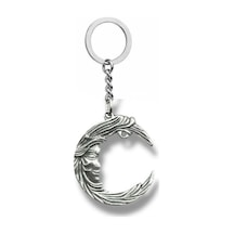 Ay Figürlü Unisex Anahtarlık Metal Minimalist Ve Şık Tasarım