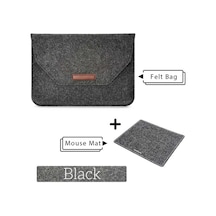 Gubisi Siyah Mousepad'li-dahili 350x250 Mm-keçe Kol Laptop Çantası 11 12 13 15 Inç Kılıf Xiaomi Matebook Dizüstü Macb