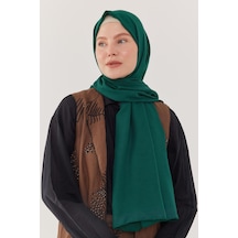 Mirsoy Scarf Çizgi Desen Pamuk Jakar Şal - Petrol Petrol