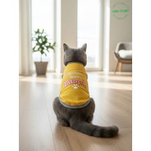 Sarı Hanimiş Benim Tatlışım Baskılı Kedi Ve Köpek Kıyafeti Tişörtü Elbisesi Large/l/beden 3