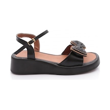 Dgn 7002 Kadin Fiyonk Detayli Sandalet Siyah