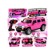 998-1 Pembe Jeep Oyuncak Kumandalı Pembe Parlak Jeep