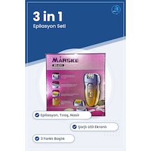 Epilatör 3 İn 1 Epilasyon Seti Tıraş Topuk Bakım Başlıklı Şarjlı