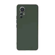 Xiaomi Mi 12 Lite Uyumlu Kılıf Nano İçi Kadife Silikon - Koyu Yeşil