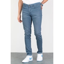 Hlt Jeans Erkek Mavi Slim Fit Likralı Esnek Taşlamalı Kot Pantolon 001 Mavi 29 - 31