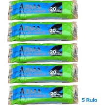 Arma Mavi Orta Boy 55 x 60 CM - 30 Litre Çöp Torbası Poşeti - 20 Adetlik 5  Rulo