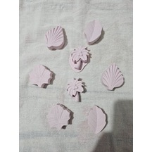8 Adet Yaprak Figürlü Kokulu Taş El Yapımı Dekoratif Ve Kokulu Taş Seti - Pembe
