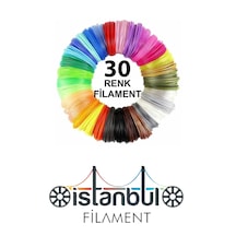 İstanbul Filament Pla 3d Kalem Yazıcı İçin 30 Renk 30x5 Metre 150 Metre Pla Filament 1.75mm