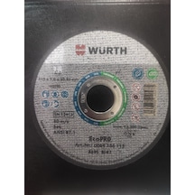 Würth 115x1,0x22,23 Mm İnox Metal Kesme Taşı Paslanmaz Çelik