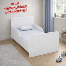 Ahşap Montessori Sabit Bebek Karyolası Yan Korumalı Güvenli Beşik 60x120 / 70x140