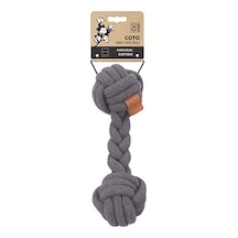 M-pets Coto Gri Duo Ball Örgü Köpek Oyuncağı 28 Cm 244-50019.01