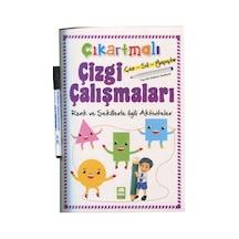 Çıkartmalı Çizgi Çalışmaları Renk ve Şekillerle İlgili Aktiviteler- Ema Çocuk