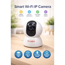 Wıfı Ip Smart Ptz 360 Kamera 1080p Bebek Evcil Hayvan Takipli Gece Görüşlü Akıllı Ev Kamerası