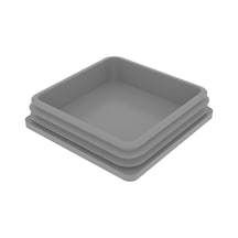 Cateksss 120x120 Mm Profil İçin Kademeli İçe Geçme Profil Tapası, Profil Kapak, Profil Tapa Gri Ral7035 - 5 Li Paket