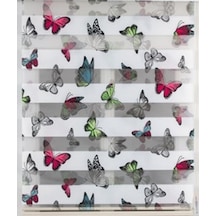 Asyhome Kelebek Desen Zebra Stor Perde
