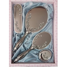 Ceyyiz Saraylı Silver Sarmaşık Ayna Fırça Tuvalet Tkm 101