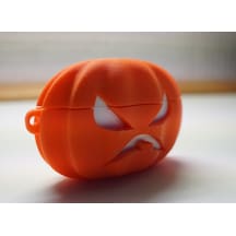 Sinirli Balkabağı Tasarımlı Airpods Kılıfı Halloween Özel Seri