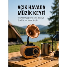 Znv Zenvia Mey İthalat Taşınabilir Mini Retro Radyo Bluetooth Hoparlör Usb Sd Aux Destekli Yeni Nesil Znv2025 Cmn