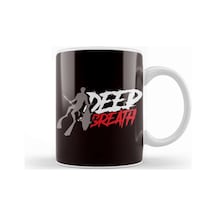 Deep Breath Spearfishing Fishing Freediving Fish Spearfisher Kupa Bardak Porselen Karışık