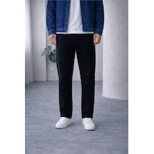 Bürke Erkek Siyah Renk Baggy Fit Bol Kesim Denim Baggy Kot Pantolon