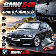 Bmw E46 Araç Ön Cam Güneşliği Katlanabilir Şemsiye Oto Güneşlik Uv Korumalı Gölgelik Araba Oto Şemsiyesi