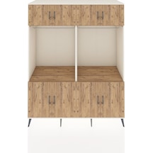 Kronos Gardrop 10 Raflı 8 Kapaklı 2 Askılı 176x59x221 Aytaşı-çam Çam