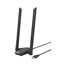 U18a Wi-fi 6 Adaptör Usb 3.0, Ax1800 Çift Bantlı Wireless Adaptör, 1201mbps 5ghz, 574mbps 2.4ghz, Tak Ve Çalıştır, Mu-mımo Teknolojisi, Wpa3, Windows 10 Desteği, Siyah