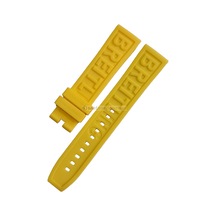 Breitling Modeli 22mm Sarı Renk Silikon Saat Kordonu