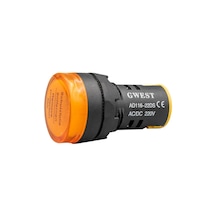 Gwest 22-s 220v 22mm Sarı Ledli Sinyal Lambası