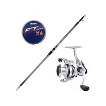 Yek Outdoor Hazır Olta Seti Okuma Revenger Tele Surf 420 Cm 4 Parça Surf Kamışı&okuma Arıa-6000a Painting Silver 1bb Olta Makinesi