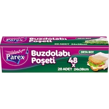 20'li Buzdolabı Poşeti Orta Boy 24 X 38 Cm 48'li Paket