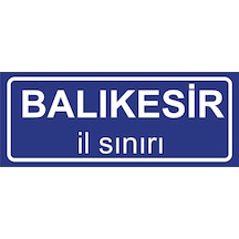 Balıkesir İl Sınırı Plakası , Dekoratif Aliminyum Levhaya Baskı 8 20cm