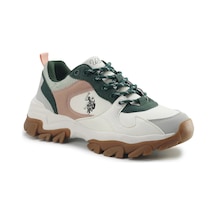 U.s. Polo Assn. Tracky 5pr Kadın Beyaz-mavi 36-40 Sneaker Ayakkabı Beyaz