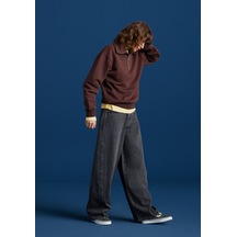 Colin's Colins Baggy Loose Fit Orta Bel Daralan Paça Kadın Black Denim Jean Pantolon Cl1083496 Q1.v3 Dn45308