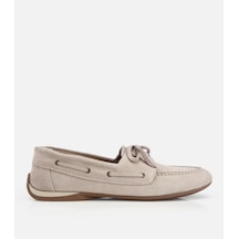 Hotiç Kadın Süet Deri Bej Comfort Günlük Loafer