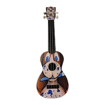 Hawaiian Xu21dog Soprano Ukulele - Köpek Desenli Tasarım Seri - 21 İnç Köpek Grafik Baskılı Gövde, Net Ve Tatlı Sesler, Dayanıklı Konstrüksiyon Ölçü: 21 İnç / 53 Cm Standart Soprano Boy