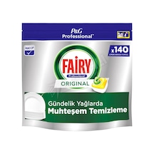 2 Adet Fairy Hepsi Bir Arada Bulaşık Makinesi Deterjanı Limon Kokulu 140'lı
