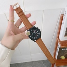 Sones Samsung Galaxy Uyumlu Watch Aktif Dikiş Litchi Doku Deri Watch Band