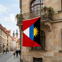 Antigua Ve Barbuda Bayrağı Premium Raşel Kumaş 150x225 Cm Diğer