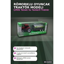 Römorklu Oyuncak Traktör Modeli - Çocuklar İçin Çiftlik Aracı Oyun Seti Bx-316543