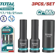 Total 3 Parça 1/2 6 Köşe Darbeli Derin Lokma Takımı Thkısd12042l