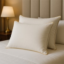 %100 Has Yün Yastık 50x70 Dış Kumaş %100 Pamuklu Beyaz