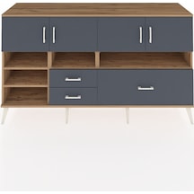 Kronos Konsol 8 Raflı 3 Çekmeceli 4 Kapaklı 176x59x99 Çam-antrasi Çam-antrasit