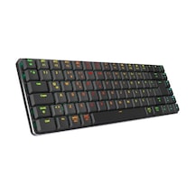 Rampage W-granıte Siyah-gri Low Profile Blue Swıtch Mekanik Gaming Oyuncu Klavye Q Rgb 2,4 Ghz+ Bt