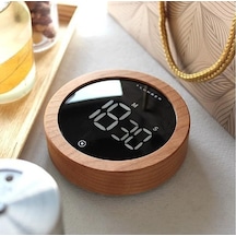 Ahşap Tasarımlı Dijital Timer Ve Kronometre Led Ekranlı Geri Sayım Sayacı Zamanlayıcı Mutfak Timerı Ders Çalışma Pomodoro Spor Ve Fitness Kronometresi Dokunmatik Kullanım Modern Dekoratif Tasarım